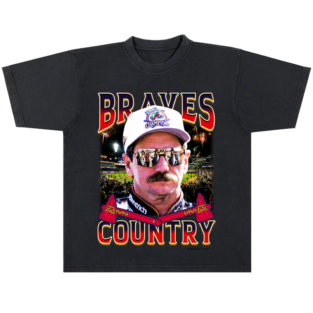 Dale Earnhardt Atlanta Braves tshirt (black)