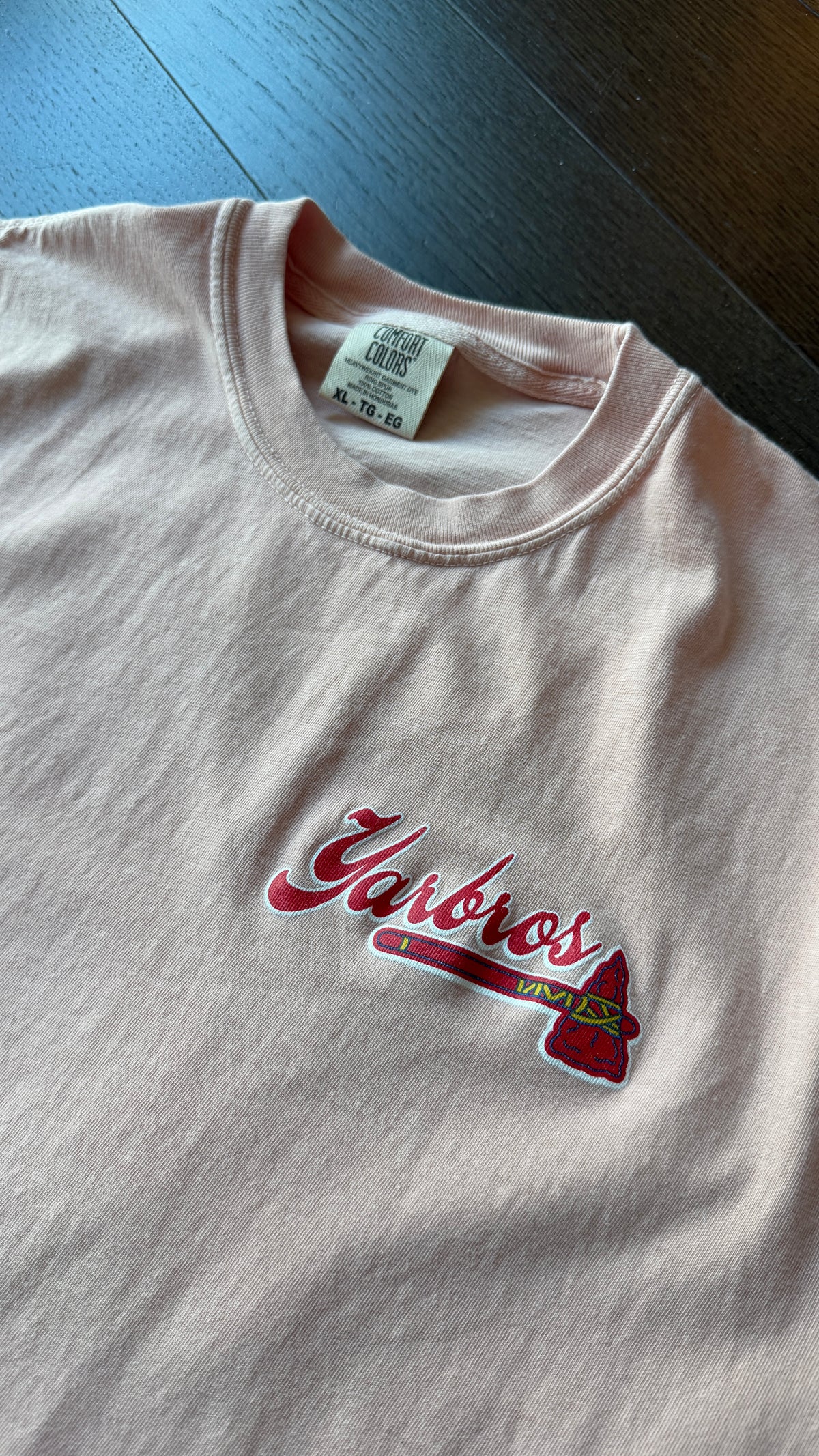 The Chop tshirt (peach sample)