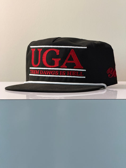 UGA Black Rope SnapBack