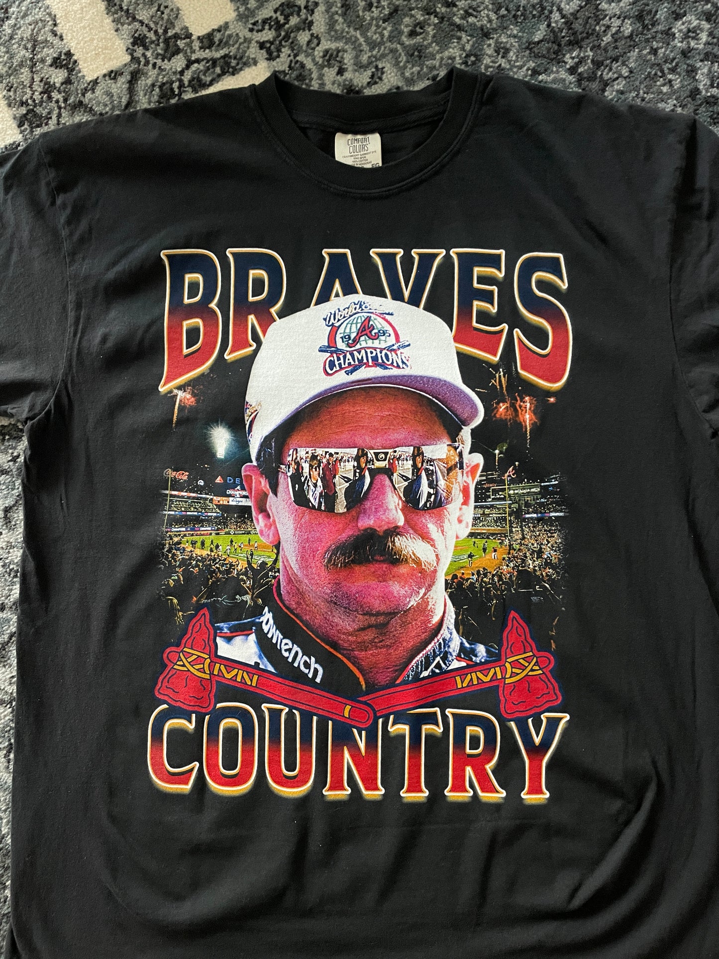 Dale Earnhardt Atlanta Braves tshirt (black)