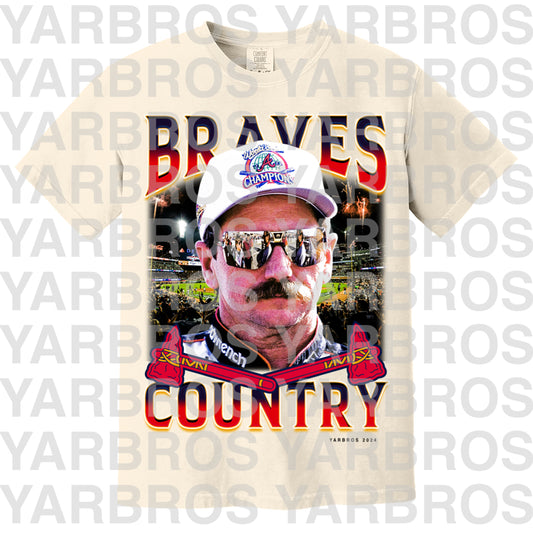 Dale Earnhardt Atlanta Braves tshirt (cream)